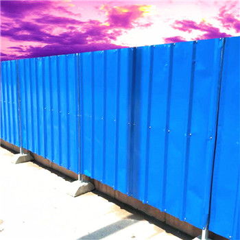 厂家直销施工彩钢围挡丨公路市政铁皮挡板1.8 1.8m图片 高清大图 谷瀑环保